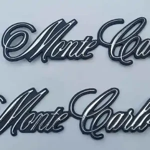 1978-1980 Front Monte Carlo Fender Script Emblem Set